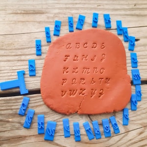 Sellos con letras del alfabeto inglés en miniatura para impresión 3D, juego de 26 sellos con letras del alfabeto inglés en miniatura, sellos escritos a mano con letras del alfabeto, sellos ABC