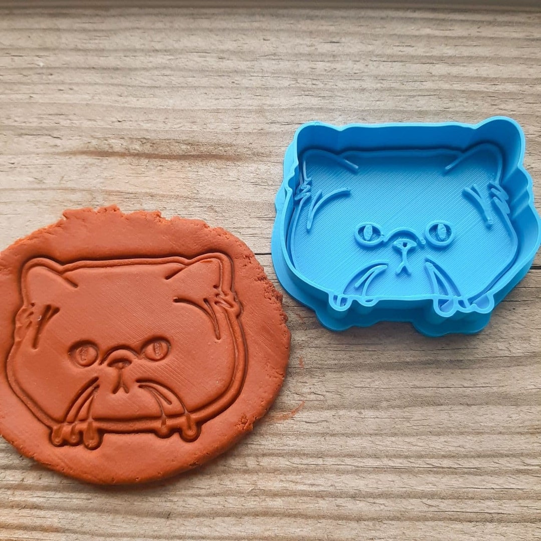 Persian Cat Cookie Cutter Set Cat Cookie Cutter Animal Icing Etsy