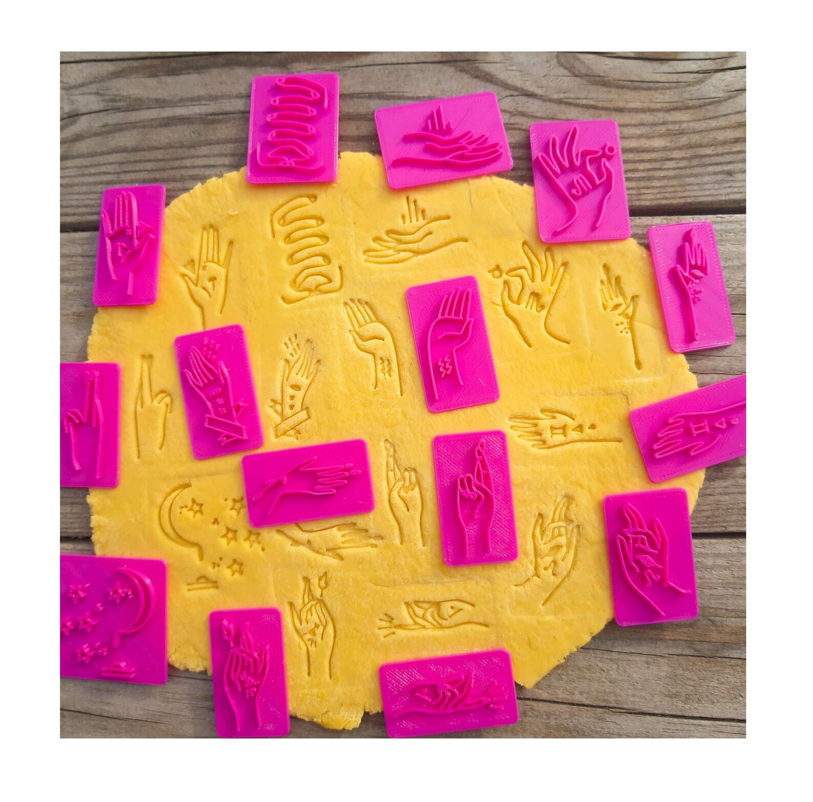 Abstract hand embosser stamp palm bohemian stamp embosser Etsy