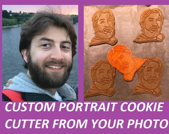 christmas clearance, custom cookie cutter, gesicht ausstecher, personalize cookie cutter, custom portrait cookie cutter, face cookie cutter