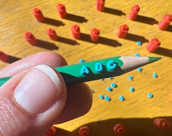 Micro Letter Mold for Nail Art & Mini Clay Letters, Tiny Alphabet Stamps Ultra Small, Micro Cutter Set for Detail Work