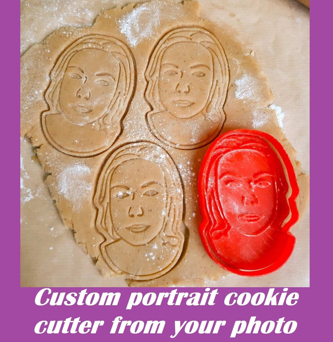 Custom Cookie Cutter, Face Cookie Cutter, Personalize Cookie Cutter
