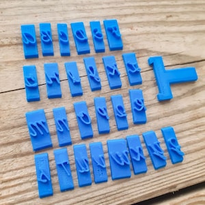 Juego de sellos de arcilla polimérica con letras del alfabeto inglés, juego de 26 sellos de arcilla con letras del alfabeto en miniatura, sellos escritos a mano con letras del alfabeto