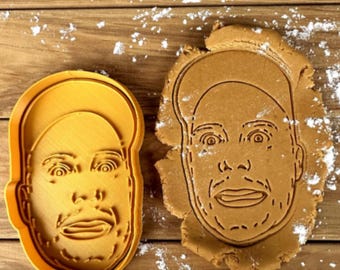 Funny Custom Face Cookie Cutter, Personalized Portrait Stamp, 3D Printed PLA, Gift For Friend Or Coworker