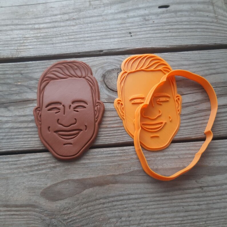 Face Portrait Cookie Cutter Personalized Cookie Cutter Made Etsy