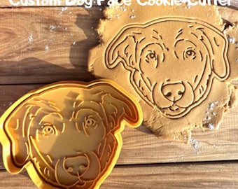 Dog Cookie Cutter, Custom Dog Face Cookie Cutter, Dog Treat Mold, Cookie Stamp, Cute Cookie Cutters, Dog Mom Gift For Pet Lovers