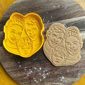 Custom Family Portrait Cookie Cutters from Photo for 4th of July Cookies, Personalized Cookie Cutter Gift