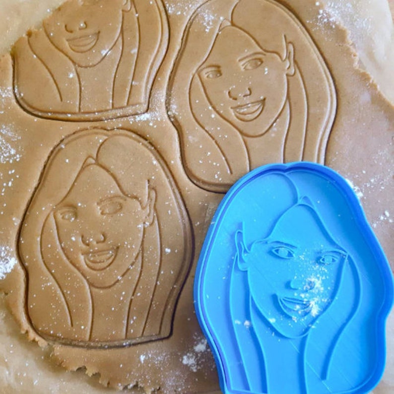 Face cookie cutter, custom cookie cutter portrait, photo cookie cutter, custom cookie stamp, face on a cookie, face cookies, custom cookies image 10
