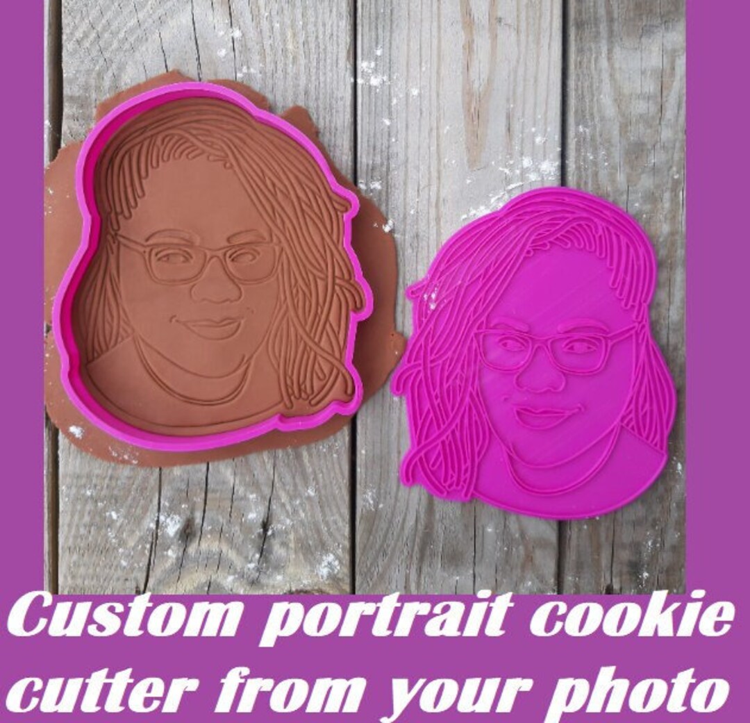 Custom Face Cookie Cutter, Custom Portrait Cookie Cutter, Custom Photo