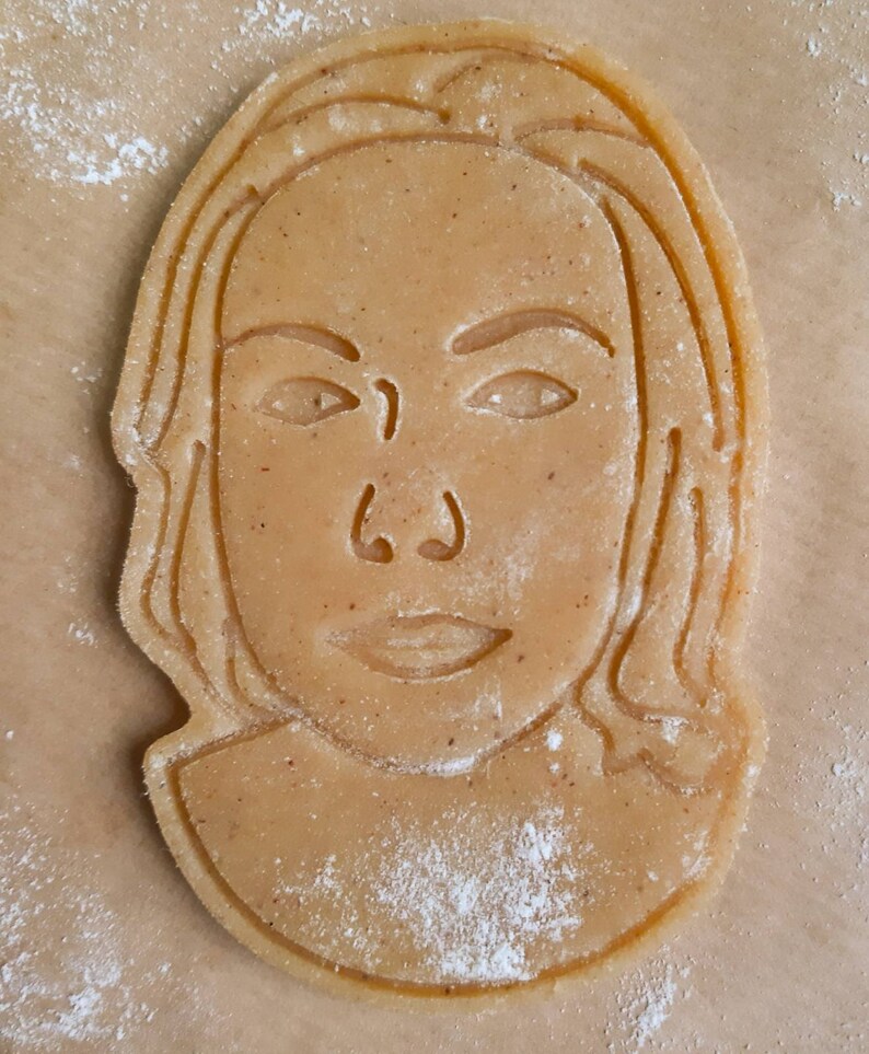 Face on a Cookie Face Cookie Cutter Custom Selfie Portrait Etsy