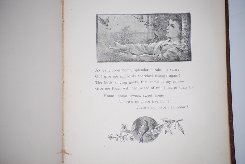 1880 Home Sweet Home Poem by John Howard Payne Romance Book Etsy