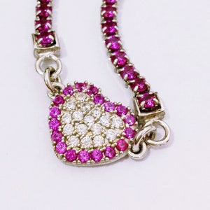 Semi-rigid bracelet in silver and zircons tennis style
