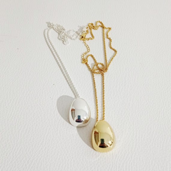 Collana Bohémien Goccia D'Oro Minimal – Girocollo Con Ciondolo A Goccia Per Donna, 45 Cm, Regolabile