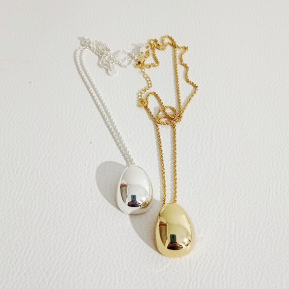 Collana Bohémien Goccia D'Oro Minimal – Girocollo Con Ciondolo A Goccia Per Donna, 45 Cm, Regolabile
