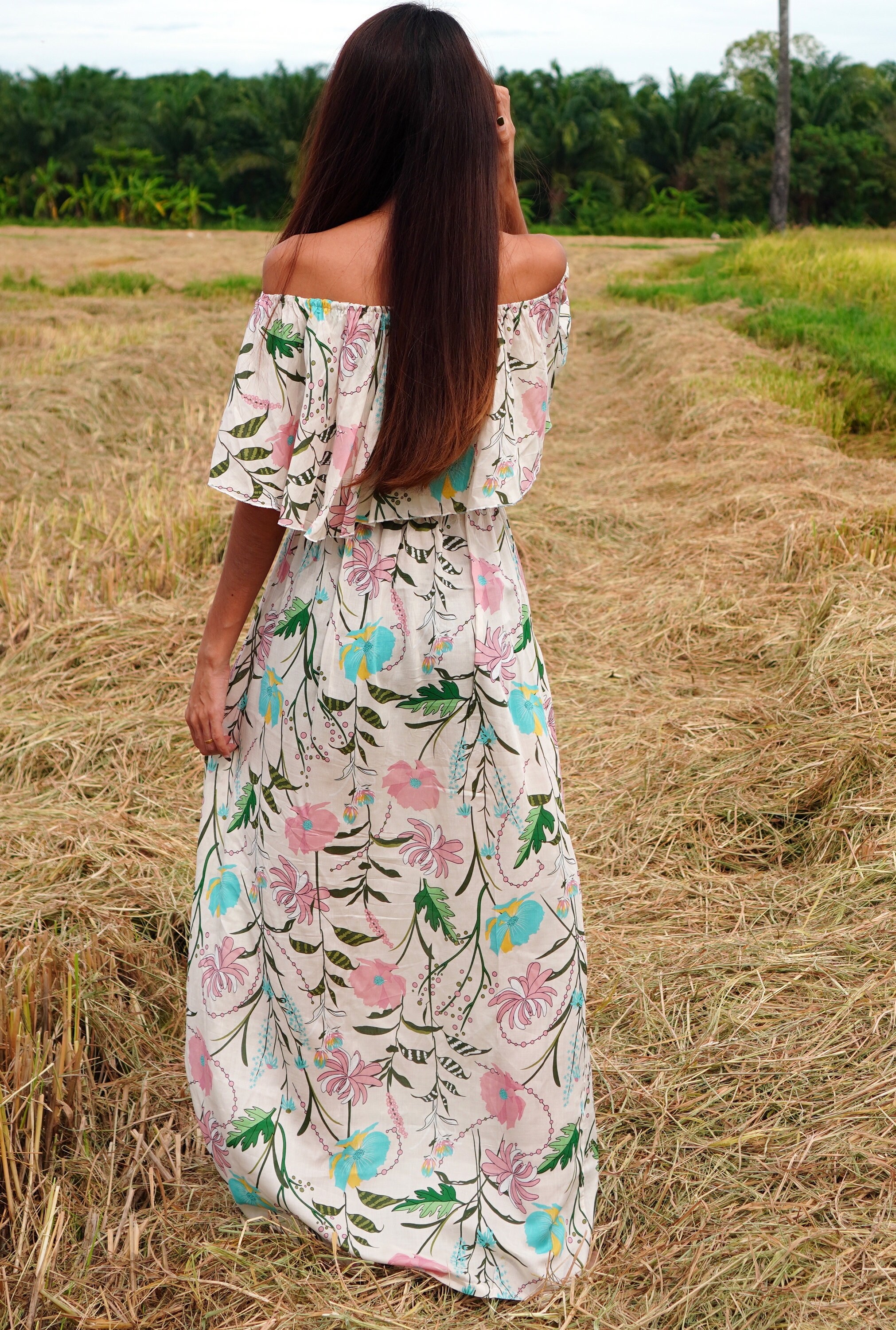 plus off shoulder dress Off Shoulder Flounce High Low Dress  Buxom Couture