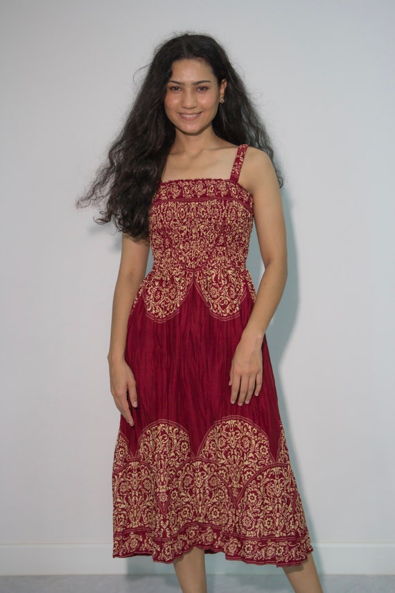 maroon sundress