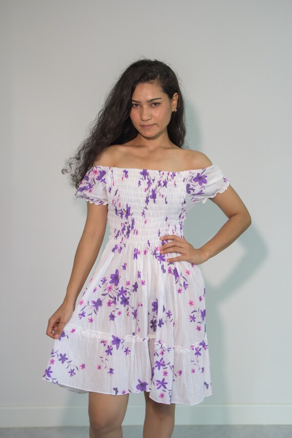 white floral summer dress