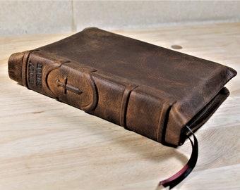 Leather Bible KJV - Antique Cowhide