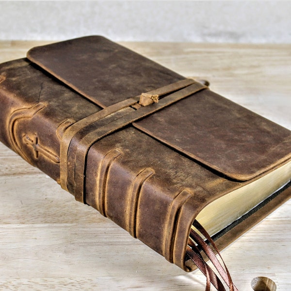 KJV Journaling Bible - Rustic Leather