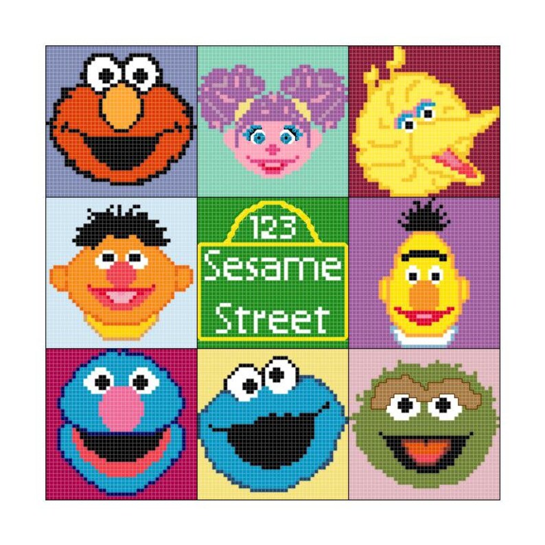 Sesame Street Cross Stitch Pattern Etsy
