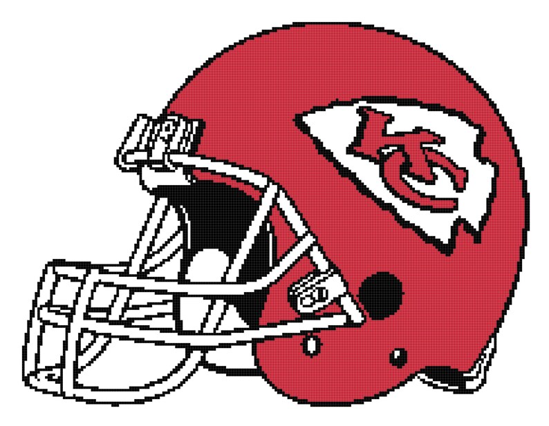 Kansas City Chiefs Football Helmet CROSS STITCH PATTERN Etsy