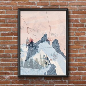 vintage-inspired ski poster