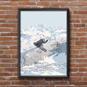 Vintage inspiriertes Snowboard-Poster