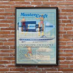 master craft water ski poster