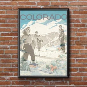 colorado vintage ski poster