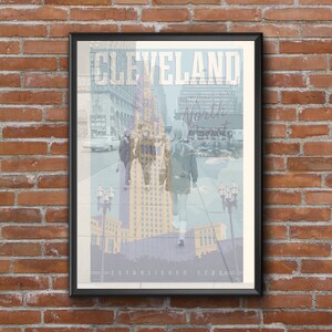 cleveland vintage poster