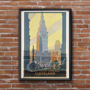 cleveland vintage poster