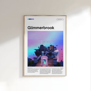 The Sims 4 Glimmerbrook Digital Download | Memories of a Sim |Minimal Game Art|Cozy City Poster |Game Inspired |Gaming Poster Plumbob Sims