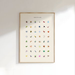 The Sims 4 Ideas Digital Download | Ideas of a Sim | Minimal Game Art | Cozy Gamer | Video Game Inspired | Gaming Poster Plumbob Sims