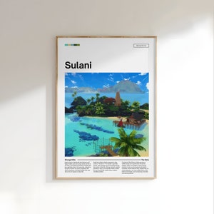 The Sims 4 Sulani Digital Download | Memories of a Sim |Minimal Game Art|Cozy City Poster |Game Inspired |Gaming Poster Plumbob Sims