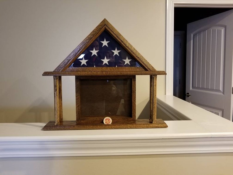 Military retirement flag holder