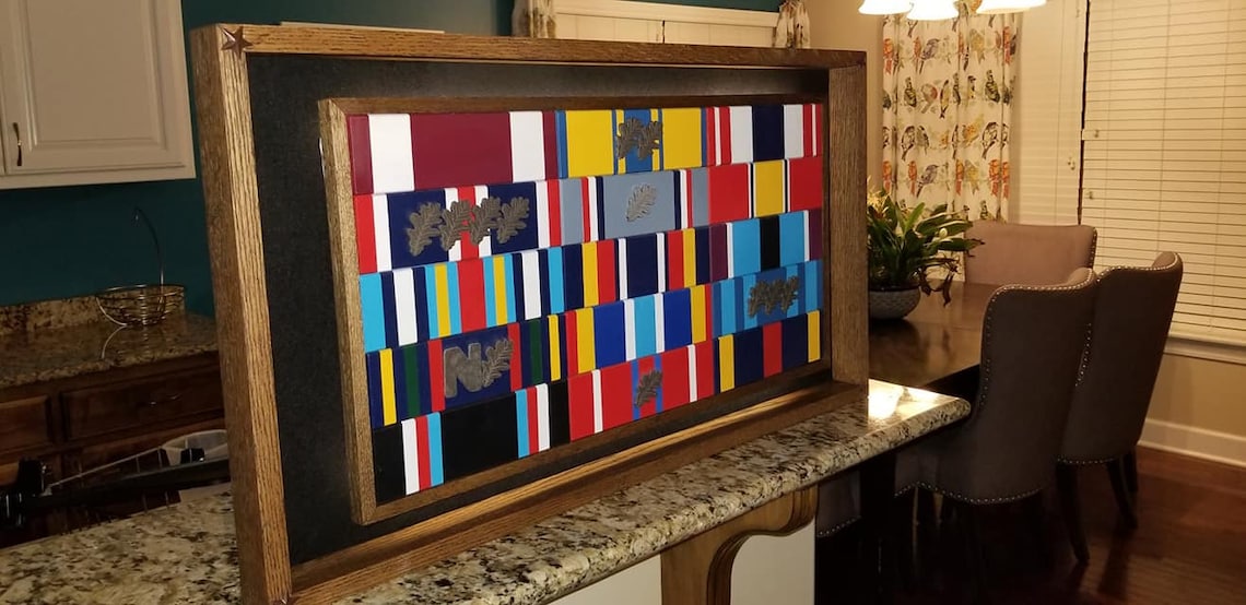 Wooden Military Ribbon Rack Etsy