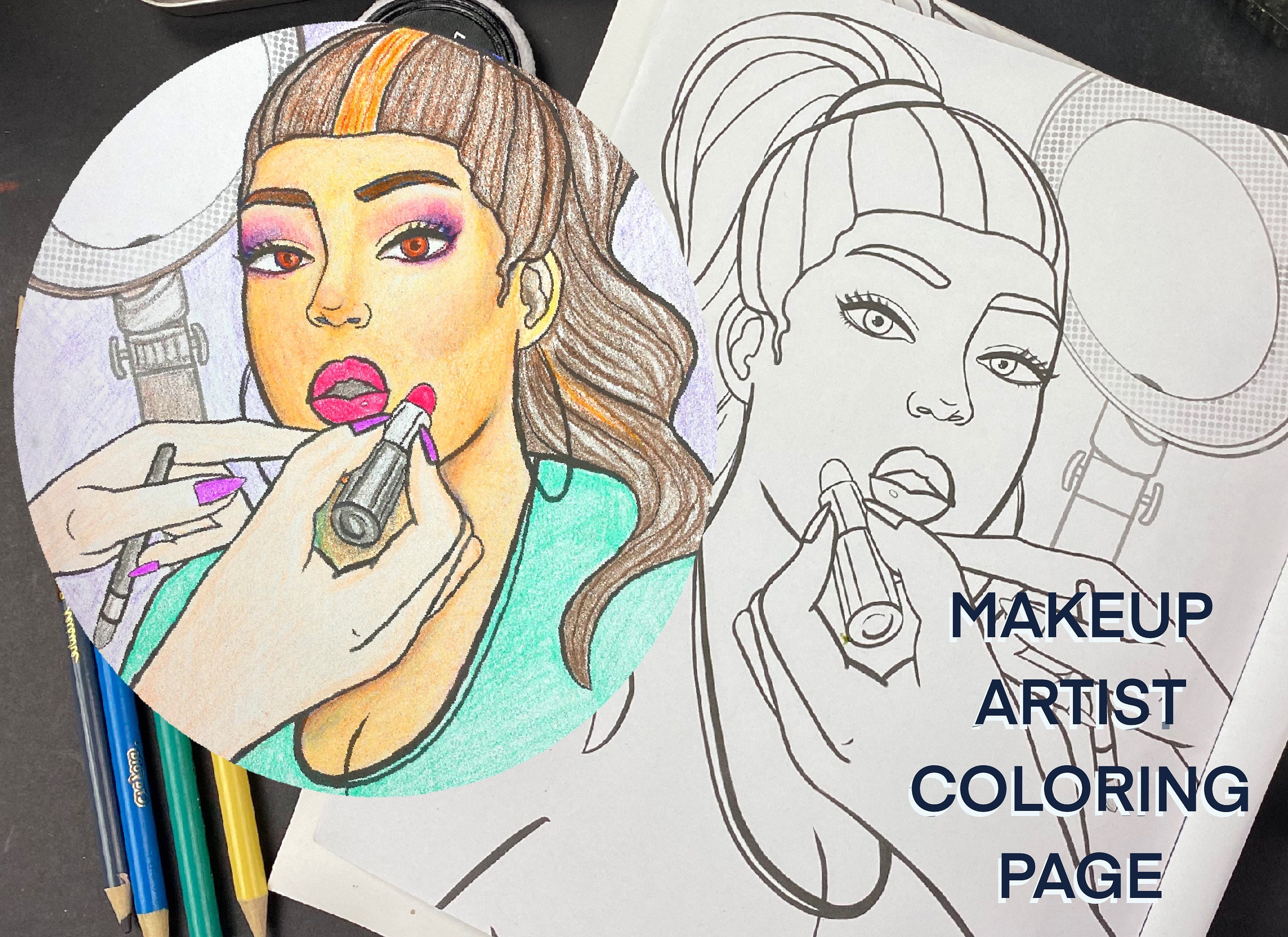 Face Coloring Pages For Makeup