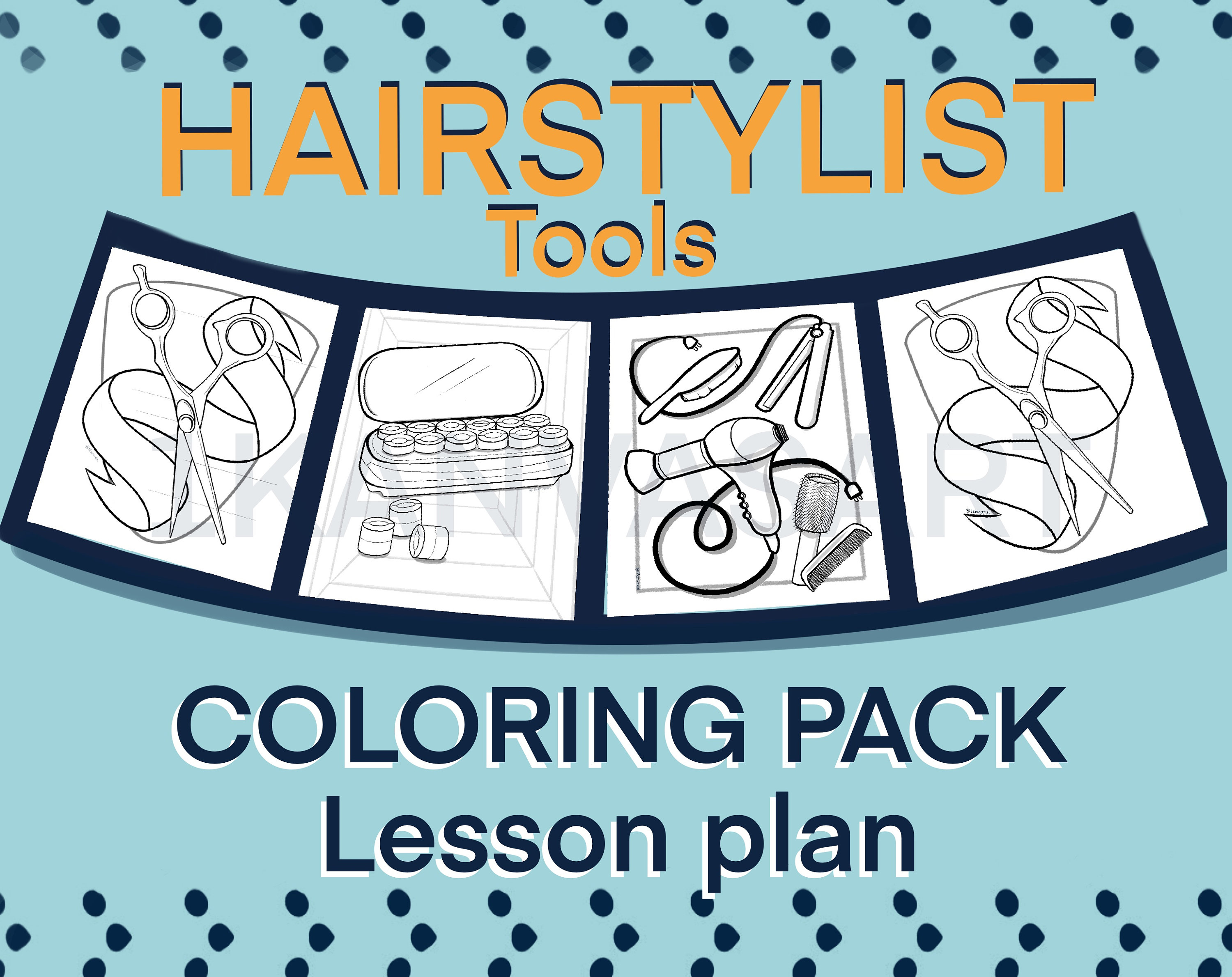 Hairstylist Coloring Pages Lesson Plan Cosmetology Hair and Makeup