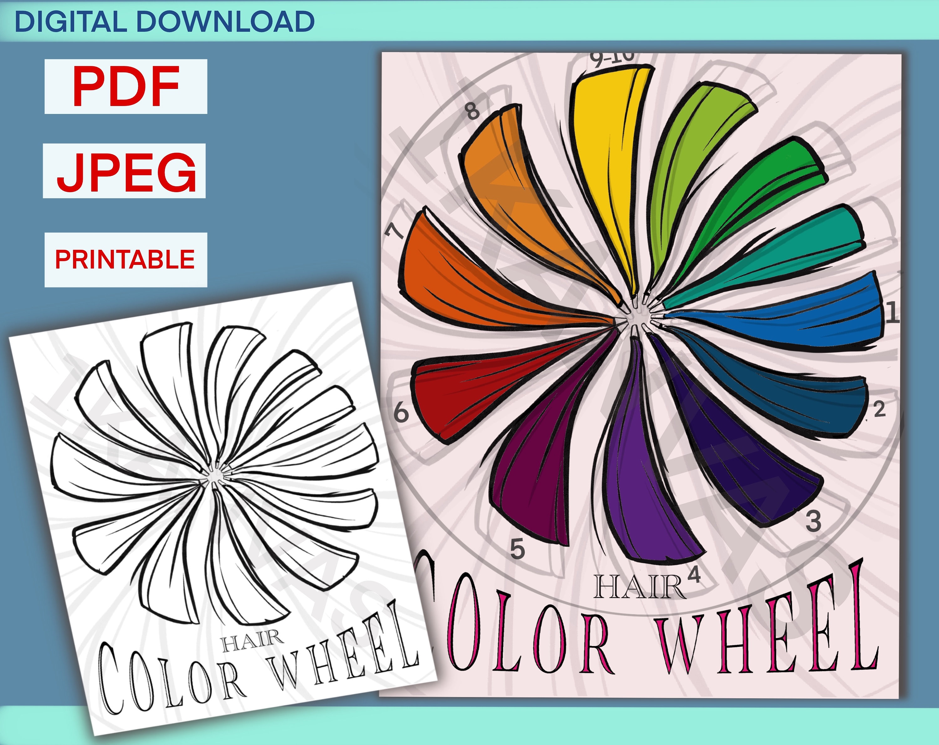 Hair Stylist Color Theory Lesson Plan Coloríng Pages Cosmetology