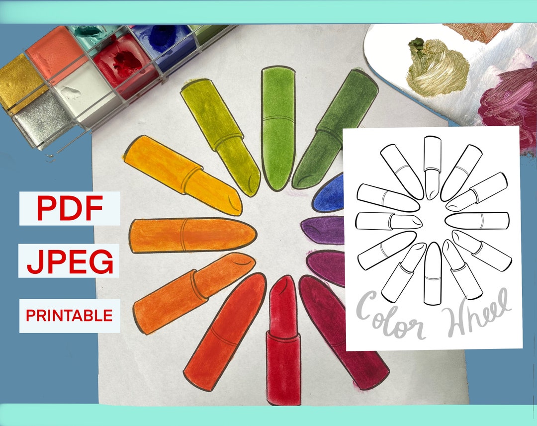 Makeup Artist Color Theory Lesson Plan Adult Coloríng - Etsy