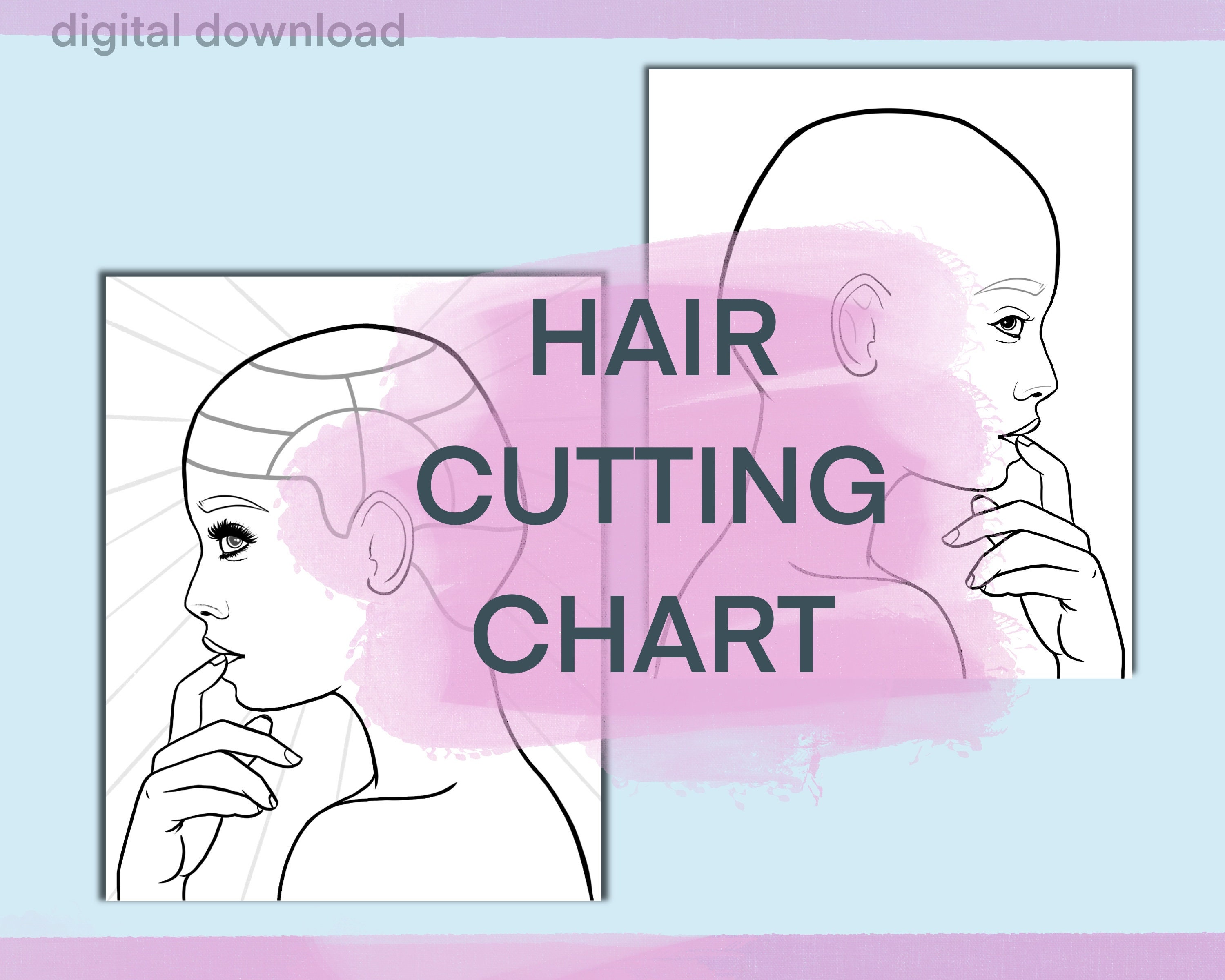 HEAD DIVISION CHART Hair Cutting Chart Areas of the Head - Etsy HEAD DIVISION CHART Hair Cutting Chart Areas of the Head - Etsy