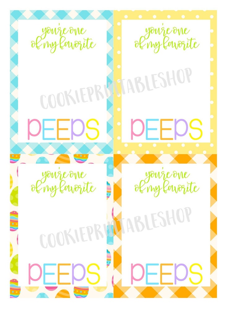 You re One Of My Favorite Peeps PRINTABLE CARD Etsy