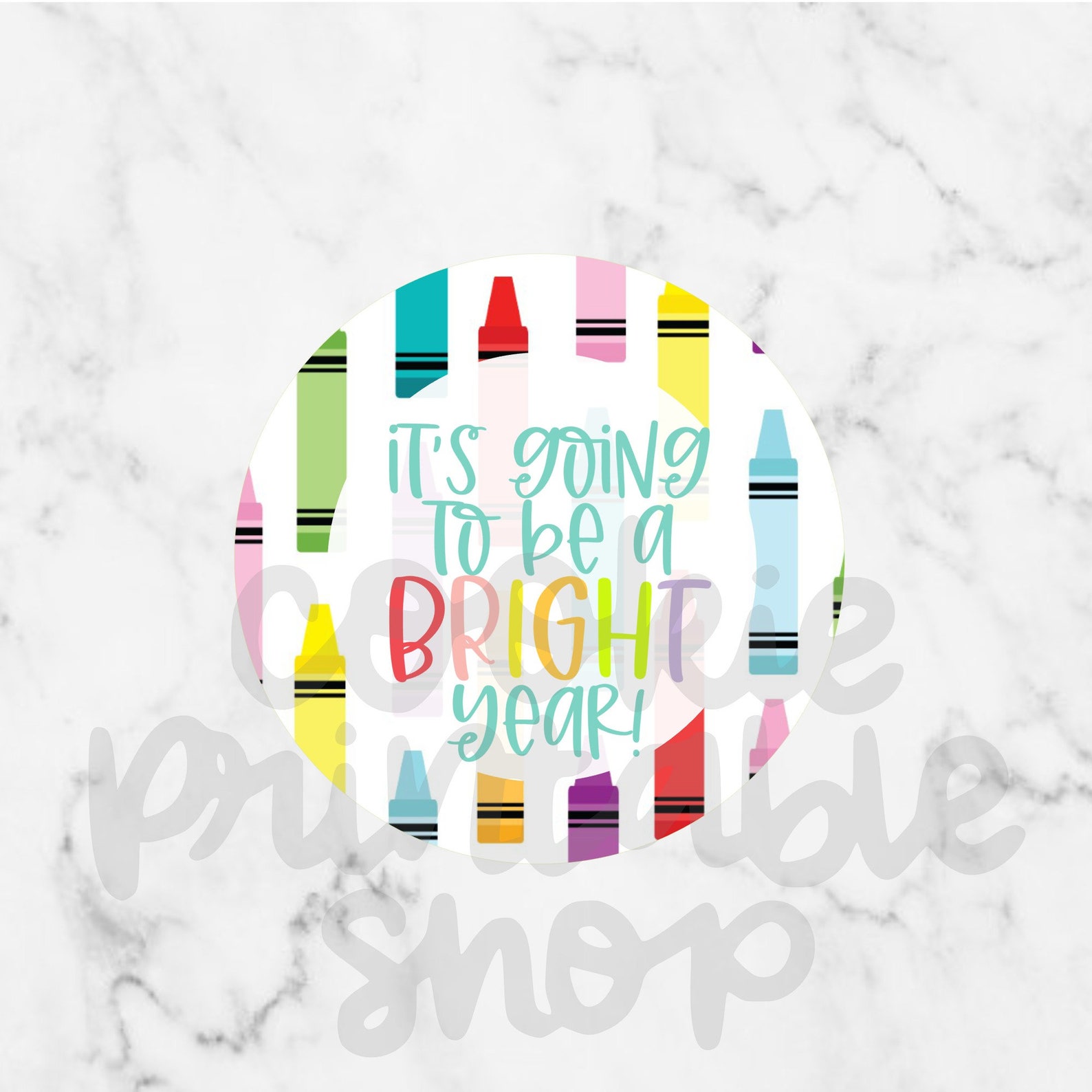 Its going to be a bright year ROUND TAG 2 round | Etsy