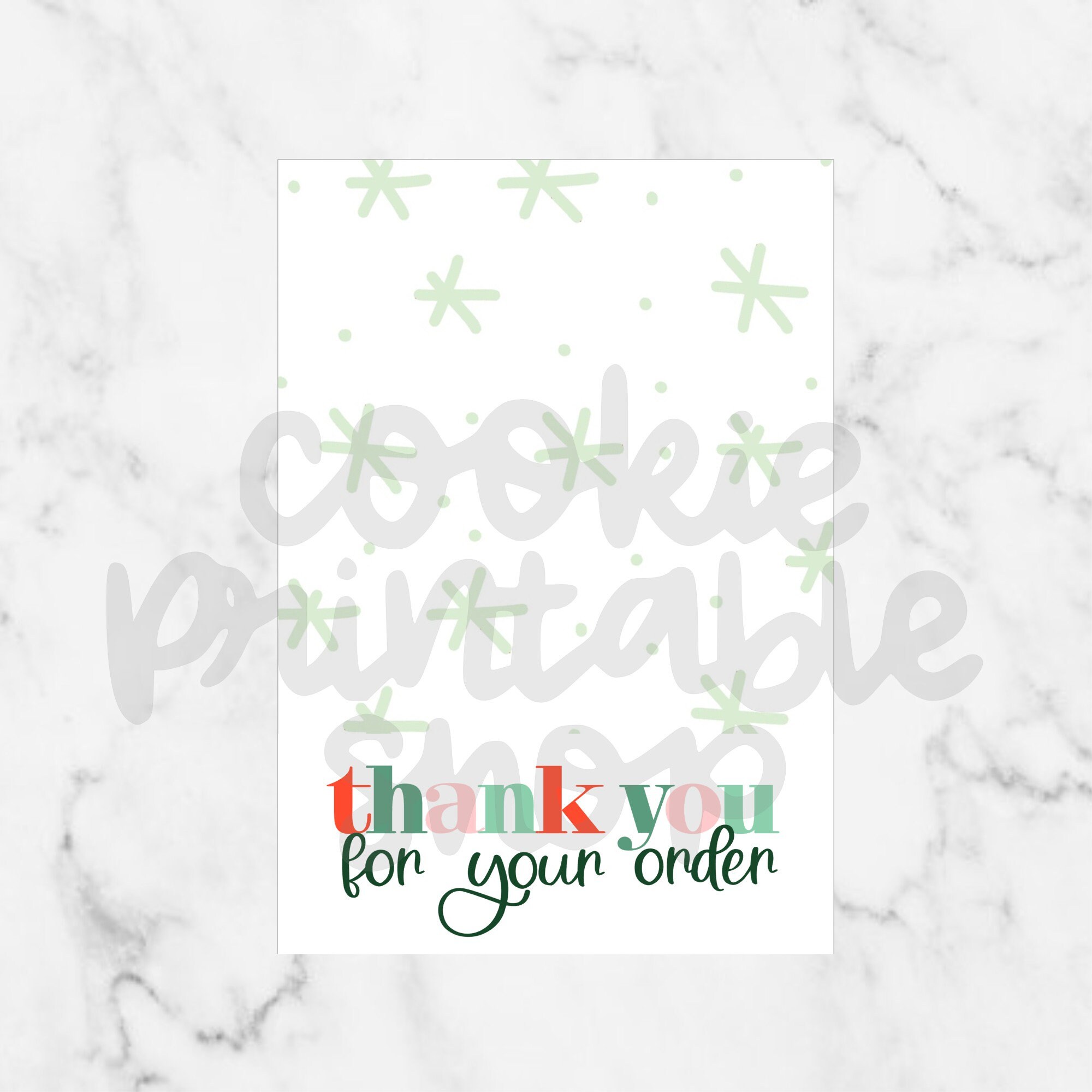 Thank You for Your Order 3.5x5 COOKIE CARD - Etsy
