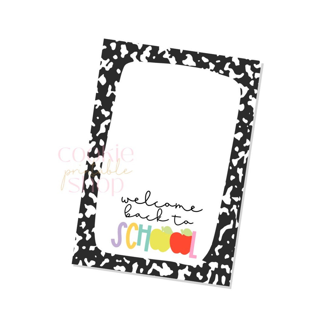 Welcome Back to School PRINTABLE COOKIE CARD Digital Download - Etsy