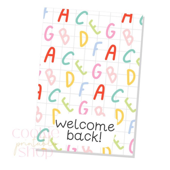 Welcome Back PRINTABLE 3.5x5 COOKIE CARDS Digital Download | Etsy
