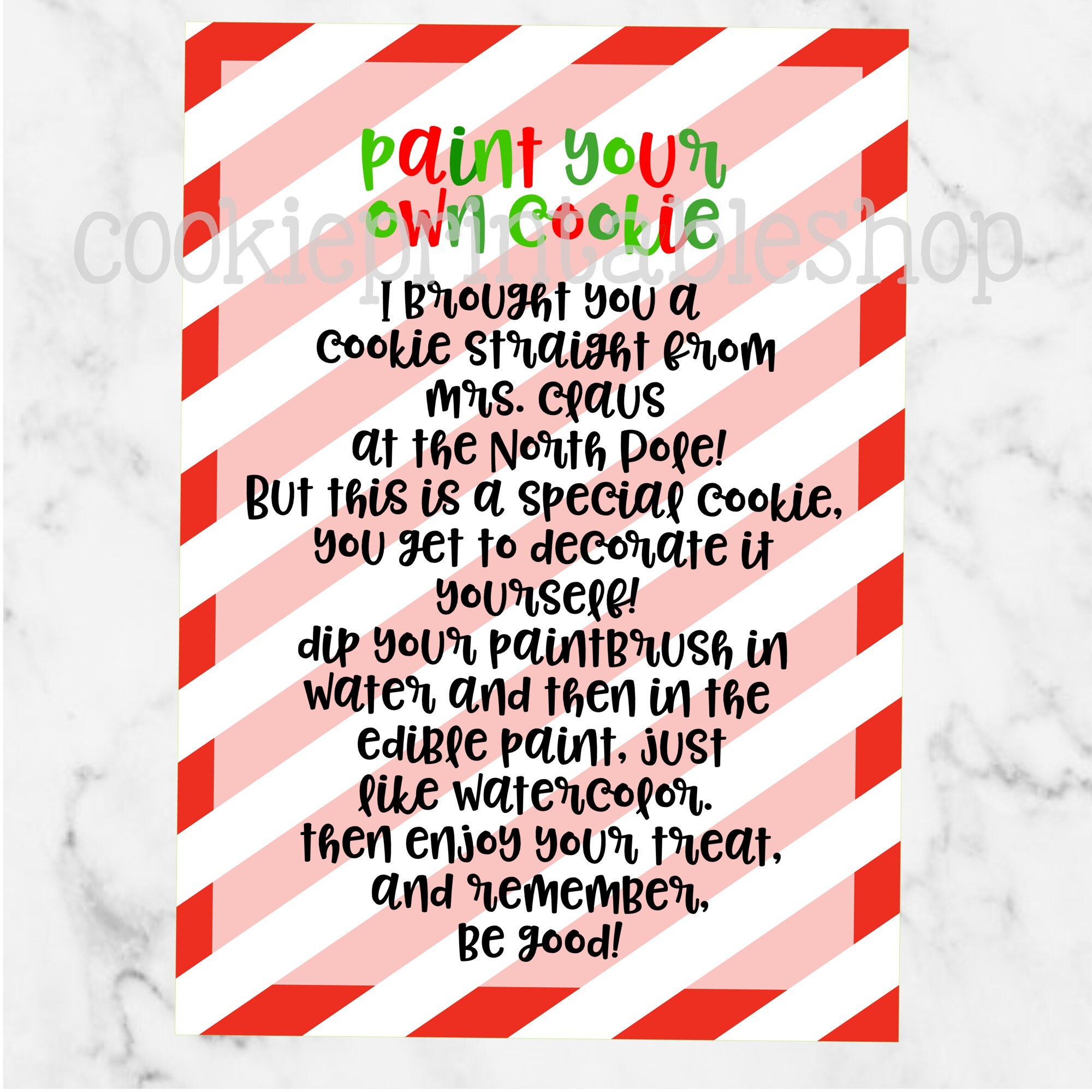 Elf paint your own cookie instructions - Il Fullxfull.2074886680 Q879