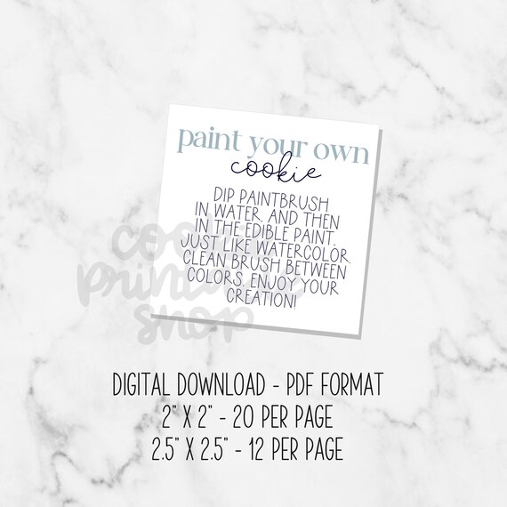 Paint Your Own Cookie Instructions - Il 570xN.3441053454 71vb