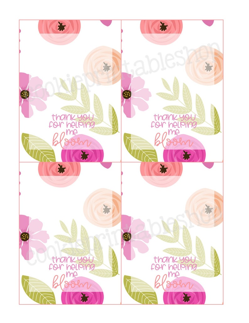thank by yourself for assisting me bloom PRINTABLE CARD graphic relating to Thanks for Helping Me Bloom Printable referred to as thank on your own for assisting me bloom PRINTABLE CARD