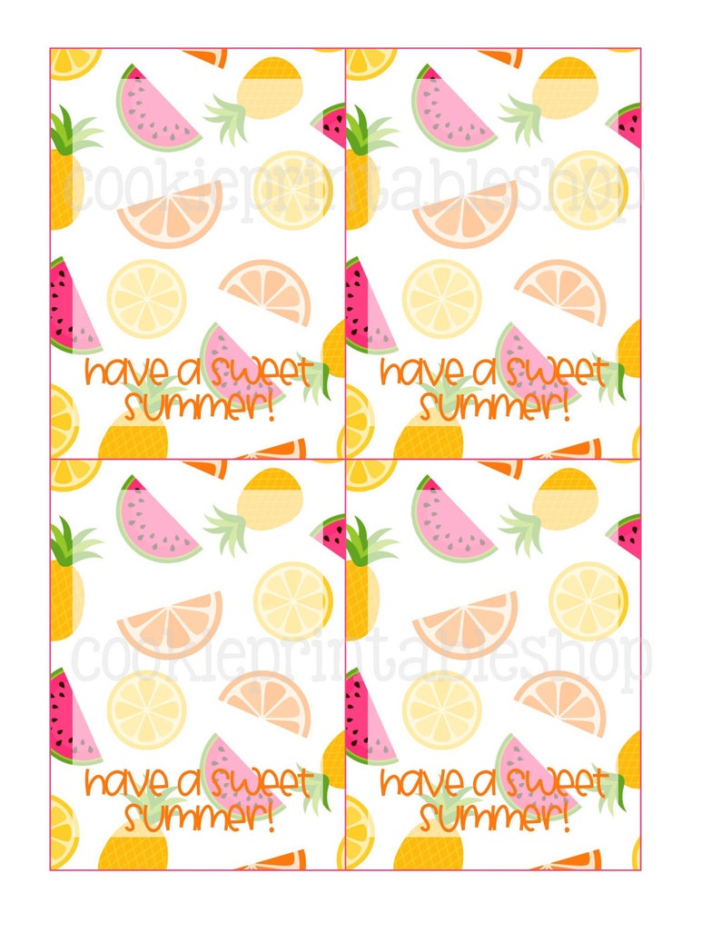 consist of a adorable summertime PRINTABLE CARD image about Have a Sweet Summer Printable identify comprise a lovable summer months PRINTABLE CARD